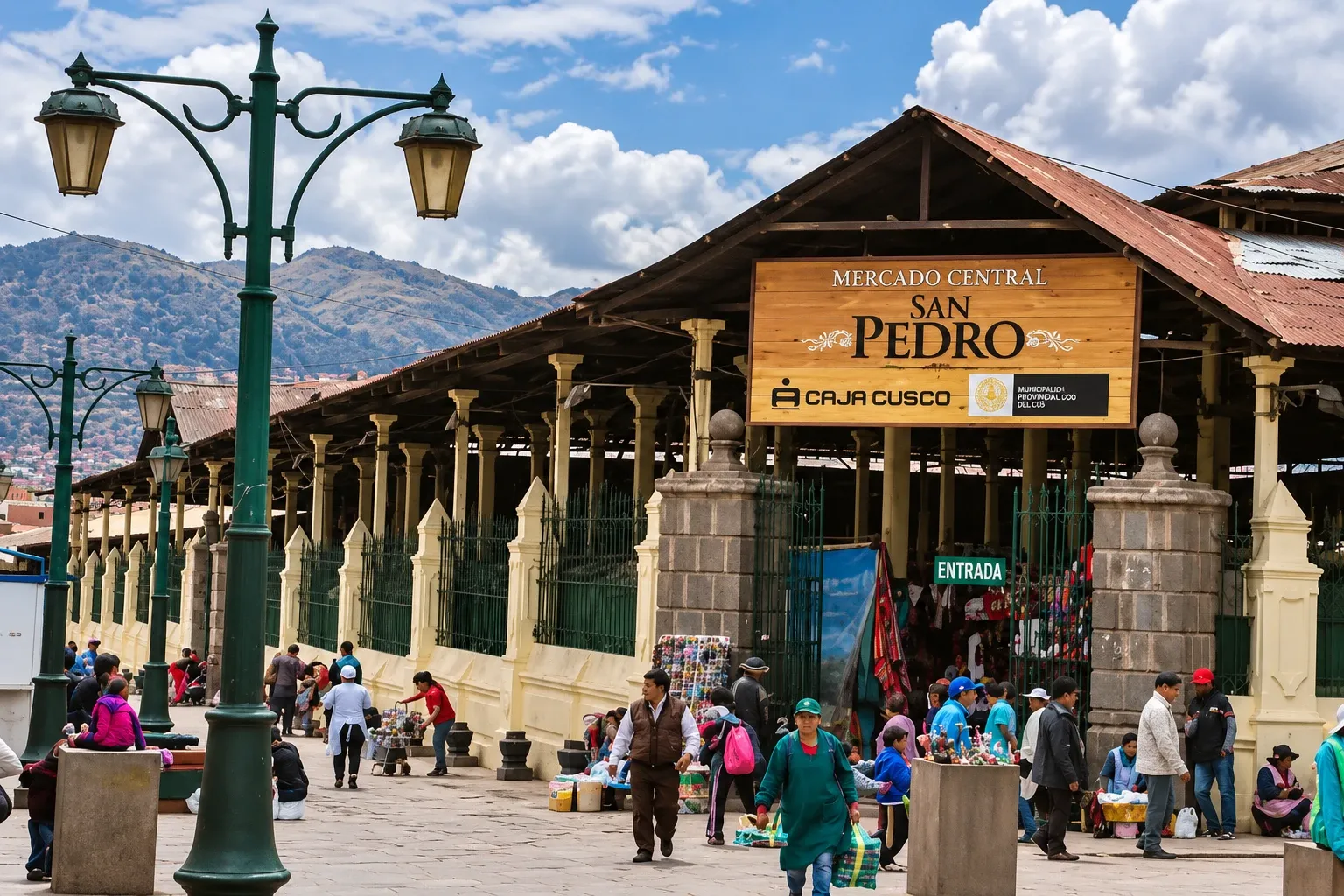 The entrance to the San Pedro market in Cusco